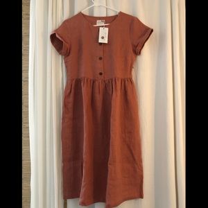OffOn short sleeve linen dress
